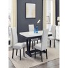 19.5"Modern Look 2pc Light Gray Finish Side Chair - 2 of 4
