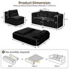 80" Plush Corduroy Multi-Functional Sectional Sofa Bed with Independent Chaise Lounge, Convertible Sofa with Blanket, Deep Seat Couch for Living Room - 2 of 4