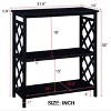 CAVINAS 3-Tier Console Table with Storage Shelves,Vintage Entryway Table with Solid Wood Legs,Console Table for Living Rooms - 3 of 4