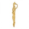 Black Bow Jewelry 14k Yellow Gold Mermaid Slide Pendant, 14 x 40mm - 2 of 4
