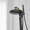 BWE 1-Handle Freestanding Floor Tub Faucet Bathtub Filler With Hand Shower and Storage Tray In Black - 3 of 4