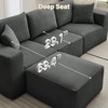 Sectional Couches Sofas, Modular Sectional Sofa with Deep Seat, Upholstered Chenille Convertible Sponge Compression Sofas, No Assembly Required - 2 of 4