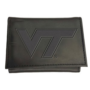 Evergreen NCAA Virginia Tech Hokies Black Leather Trifold Wallet Officially Licensed with Gift Box - 1 of 1