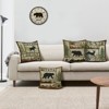 Rustic Cabin Bear Throw Pillow Covers 18 x 18 Inch Set of 4 Lodge Moose Deer Animal - 3 of 4