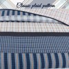 Evo Bytes Navy Orange Stripe Reversible Cotton Quilt Bedding Set - Twin - 3 of 4