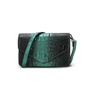MKF Collection Sophisticated Vanta Croc-Embossed Saddle Crossbody  Bag by Mia K - 1 of 4