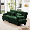 TiramisuBest 2 Seater Sofa for Living Room, Chenille 2 - Seat sofa with 2 Lumbar pillows and 2 throw pillows,Chenille White - 3 of 4