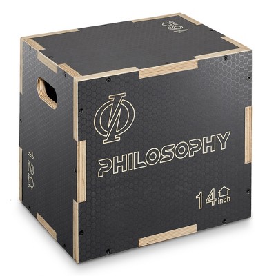 Philosophy Gym 3 in 1 Non-Slip Wood Plyo Box- Jump Plyometric Box for Training and Conditioning