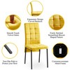 APRILSOUL  Velvet High Back Nordic Dining Chair Modern Fabric Chair with Black Legs, Set Of 4 - 2 of 4