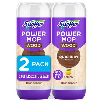 Swiffer Lemon Power Mop Wood Quick Dry Wood Floor Cleaning Solution - 50.6 fl oz/2ct