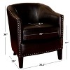 GDFStudio Hawthorne Contemporary Upholstered Club Chair with Nailhead Trim - 4 of 4