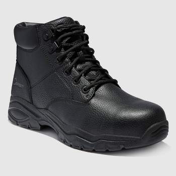 S Sport By Skechers Men's Elton Steel Toe Leather Work Boots - Black
