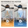 Airsurfer 52-inch Ceiling Fan with Light and Remote Control,3 Colors LED Light and Light Memory Function,6 Speeds Ceiling Fan for Bedroom - 3 of 4