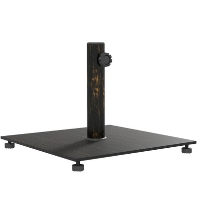 Outsunny Square Patio Umbrella Base, 29 lbs Metal Umbrella Stand Base with Adjustable Pads, Patio Umbrella Holder for 1.5"/1.9" Poles