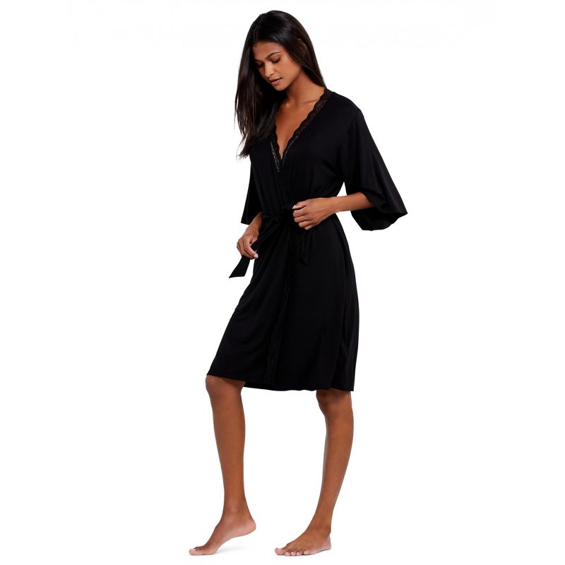 Lace Trim Maternity Robe | A Pea in the Pod, 1 of 6