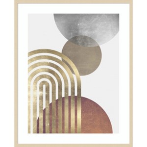 Amanti Art Composition lines and circles 2 by Vitor Costa Wood Framed Wall Art Print - 1 of 4