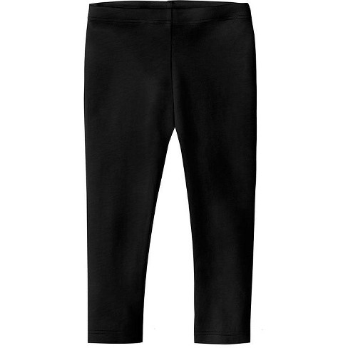 City Threads USA-Made 100% Cotton Soft Girls Capri Leggings | Black - 16Y