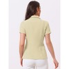 INSPIRE CHIC Women's Notch Lapel Collar One Button Office Formal Short Sleeve Blazer - 4 of 4