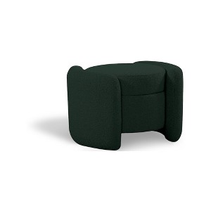 Meridian Furniture,Horizon Boucle Fabric Ottoman - 1 of 4