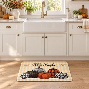 Kate Aurora Hello Autumn Pumpkins Anti Fatigue Non-Skid Memory
