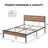 Queen Size Bed Frame, Heavy Duty Metal Sturdy Queen Bed Frame with Headboard and Footboard, Stable Platform Bed Furniture Bed Storage, No Noise - 3 of 4