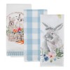 Design Imports Flower Garden Kitchen Textiles, 18X28", Floral Bunnies, 3 Pieces - 3 of 4