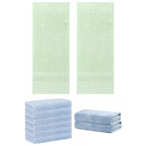 REGALWOVEN Striped Soft Absorbent Bathroom Cotton Towel Set 3 Pcs - 1 of 4