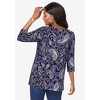 Jessica London Women's Plus Size Stretch Cotton Boatneck Tunic - 3 of 4