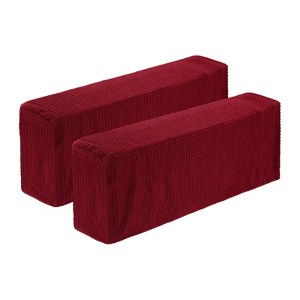 Unique Bargains Breathable Scratch Resistant Washable Plaid Armchair Covers 2 Pcs - 1 of 4