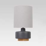Ceramic Table Lamp with Wood Base - Threshold™