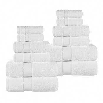 Cotton Heavyweight Ultra-Plush Luxury 12 Piece Towel Set by Blue Nile Mills
