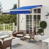 8' x 6.6' Patio Retractable Awning, Manual Exterior Sun Shade Deck Window Cover - 2 of 4