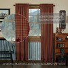 Burgundy Star Scalloped Panel Set of 2 84x40 - 2 of 4