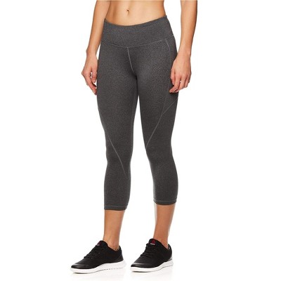 Reebok Womens Capri Seamed Compression Athletic Pants
