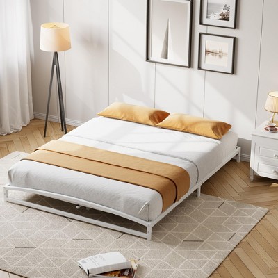 Garvee Metal Bed Frame, Low Profile Platform w/Steel Slats, No Box Spring Needed, Easy Assembly