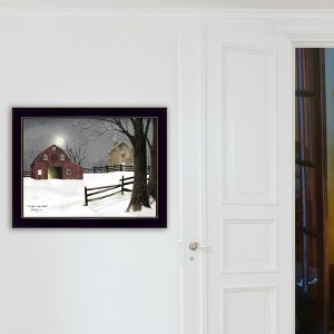 AZL1 Life Concept Wall Art Light in the Stable Printed Framed Print Ready To Hang for Living Room Bedroom Farmhouse, Black, 28"*2"*24" - 1 of 4