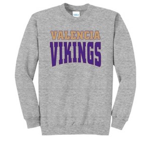 Adult Valencia High School Vikings Name Classic Fleece Crewneck