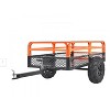 1500 LBS Heavy Duty Steel Dump Cart, Hand Pull or Foot Pedal Dump Cart for ATV, UTV, Lawn Mowers and Tractors - 2 of 4