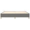 vidaXL Queen Box Spring Bed Frame-Dark Gray-Modern Fabric Double Bed-Plywood and Engineered Wood Construction - 4 of 4