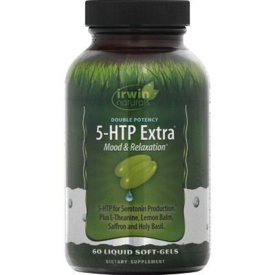 irwin naturals Double Potency 5-HTP Extra Dietary Supplement Liquid Softgels - 60ct