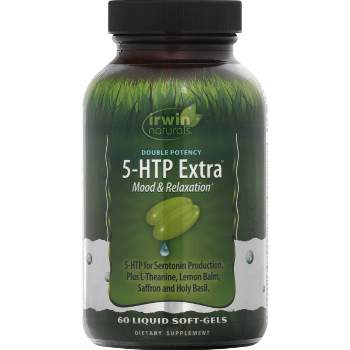 Irwin Naturals Double Potency 5-HTP Extra Dietary Supplement Liquid Softgels - 60ct
