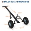Trailer Dolly,600LBS Capacity, Carbon Steel Trailer Mover with 1-7/8” Ball & 10” Pneumatic Tires,  for Moving Boat Trailers/Utility/Cargo/RV - 2 of 4