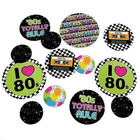 Big Dot Of Happiness 80's Retro - Totally 1980s Party Giant Circle Confetti  - Party Decorations - Large Confetti 27 Count : Target