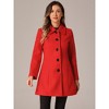 Allegra K Women's Collar Long Sleeve Single Breasted Winter Long Coat - 3 of 4