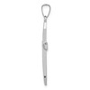 Black Bow Jewelry 14k White Gold Polished Cross Pendant, 17 x 34mm - 2 of 4