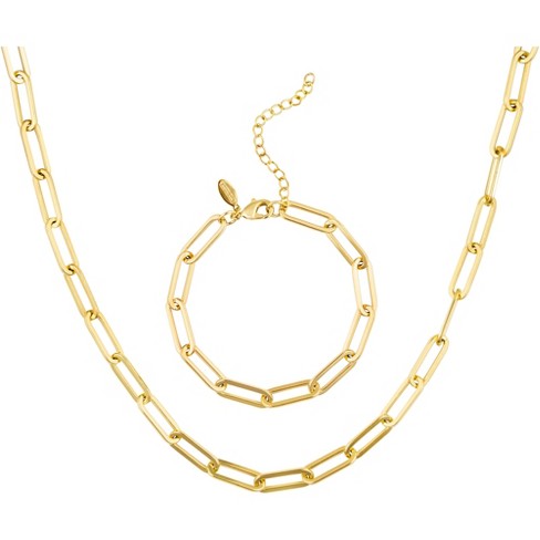 Benevolence LA Paperclip Chain Necklace for Women - 14k Gold