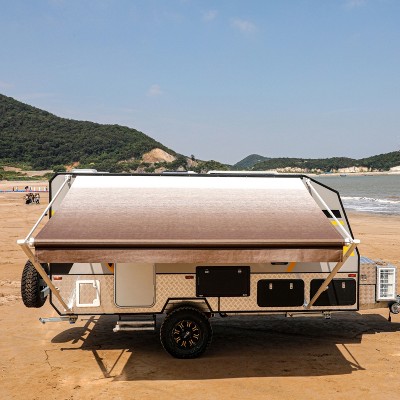 ALEKO Motorized Retractable  16 X 8 feet RV Awning Home Patio Canopy 16'x8'