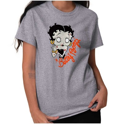 Betty Boop Zombie Cartoon Skeleton Womens Graphic T Shirt Tees Brisco Brands