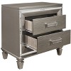 NicBex Nightstand with 2 Drawers,1pc Side Table with Pulls and Multi-colored Finish,Bedside Table for Bedroom,Living Room,Gray/White - 4 of 4