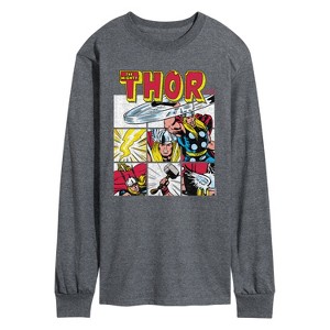 Men's - Marvel - Thor Comic Book Grid Long Sleeve Graphic T-Shirt - 1 of 4